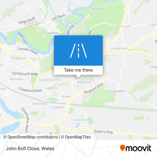 John Bull Close map
