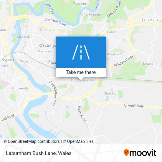 Laburnham Bush Lane map