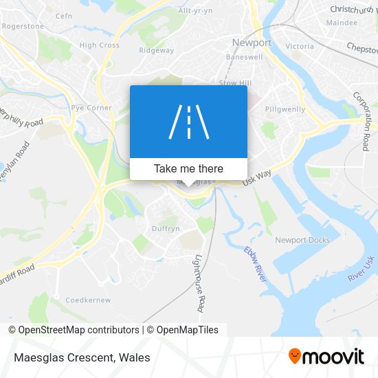 Maesglas Crescent map