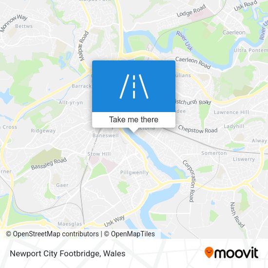 Newport City Footbridge map
