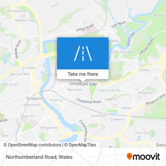Northumberland Road map