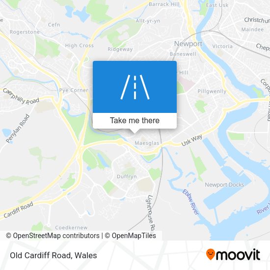 Old Cardiff Road map