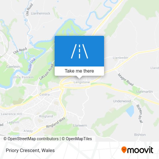 Priory Crescent map