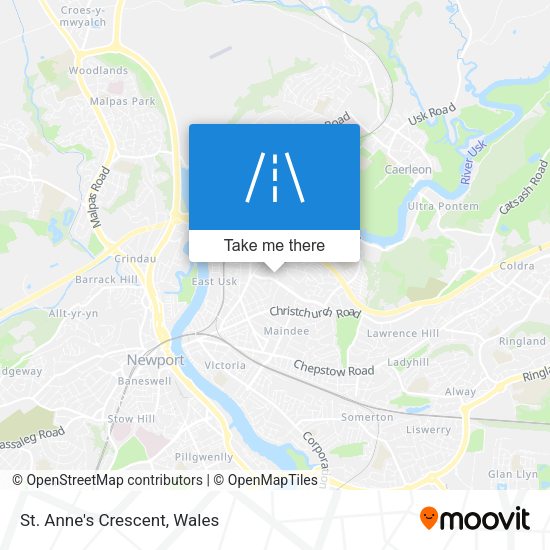 St. Anne's Crescent map