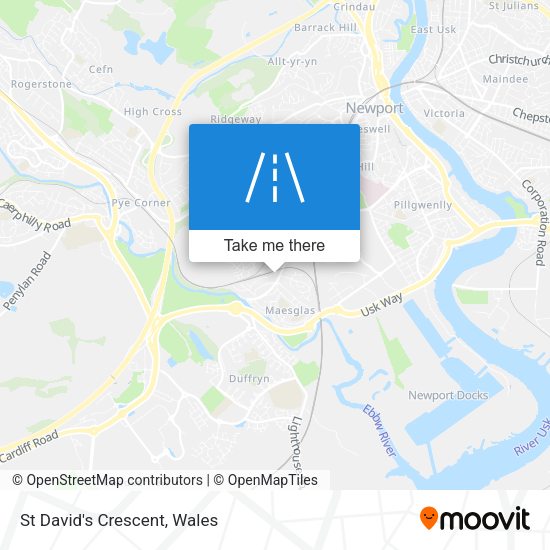 St David's Crescent map