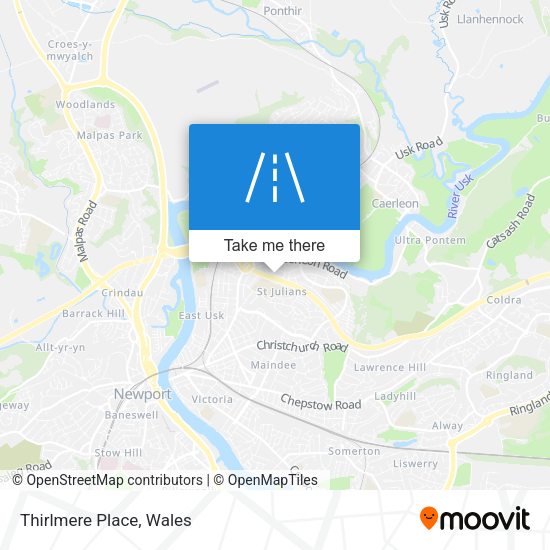 Thirlmere Place map