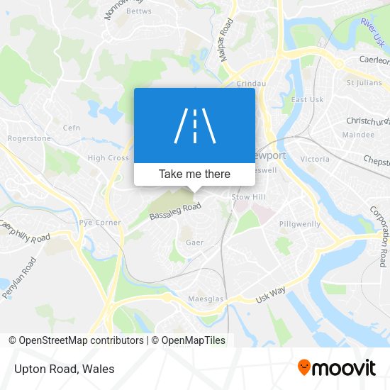 Upton Road map