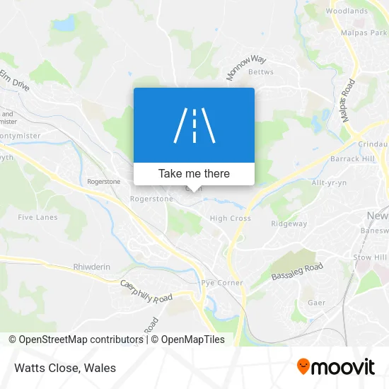 Watts Close map