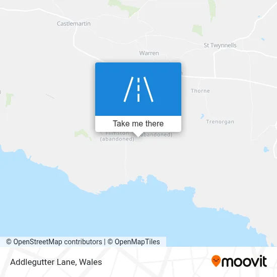 Addlegutter Lane map