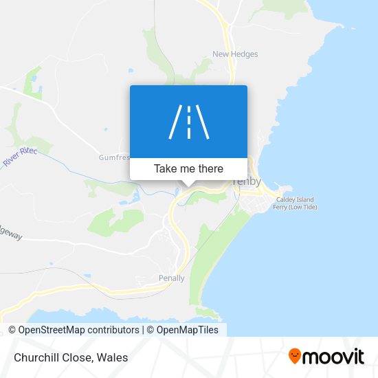 Churchill Close map