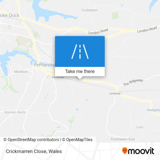Crickmarren Close map