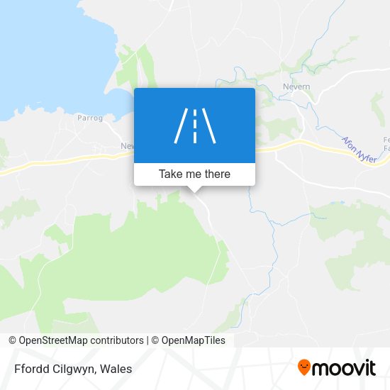 Ffordd Cilgwyn map