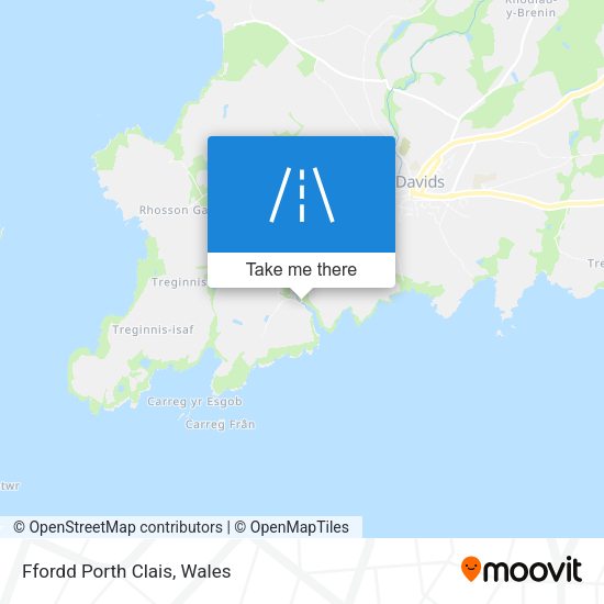 Ffordd Porth Clais map