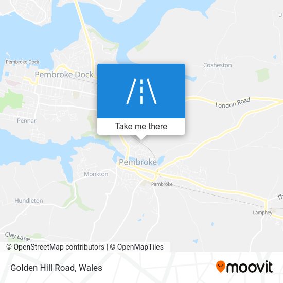 Golden Hill Road map
