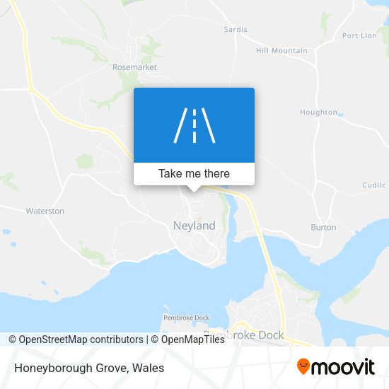 Honeyborough Grove map