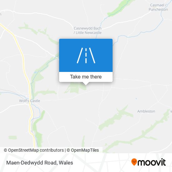 Maen-Dedwydd Road map