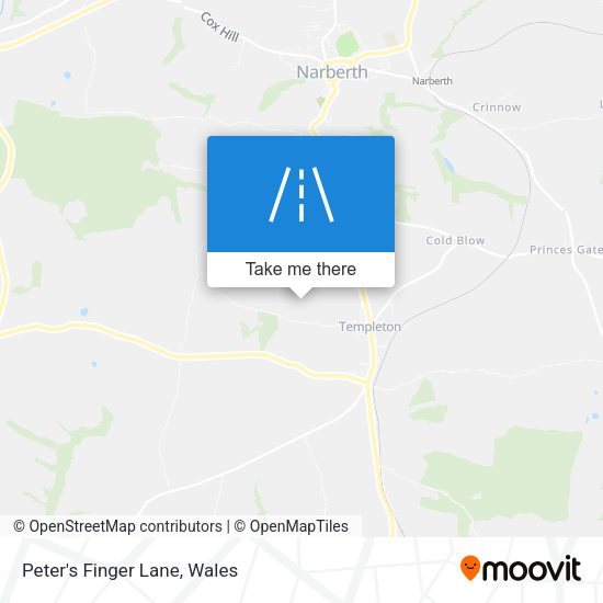 Peter's Finger Lane map