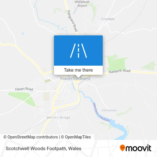 Scotchwell Woods Footpath map