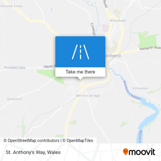 St. Anthony's Way map