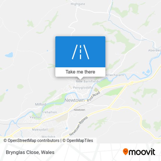 Brynglas Close map