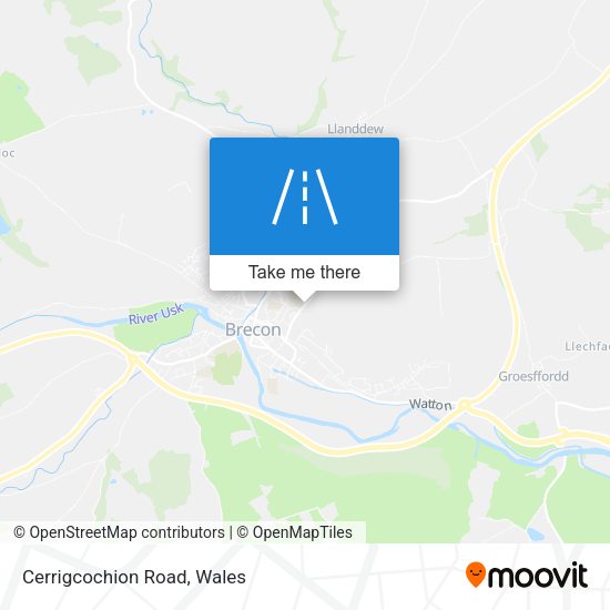 Cerrigcochion Road map