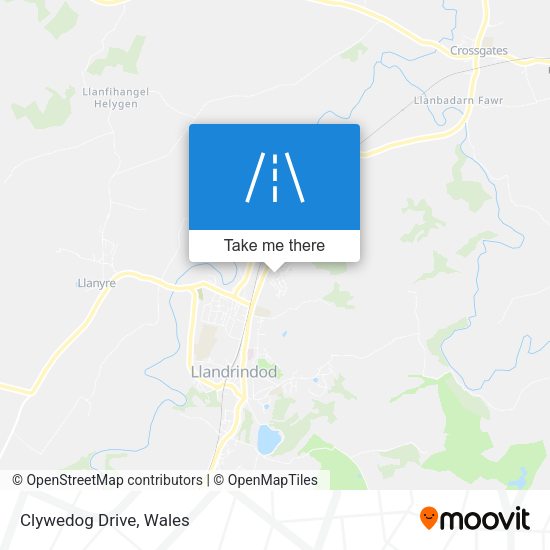 Clywedog Drive map