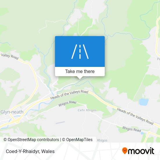 Coed-Y-Rhaidyr map