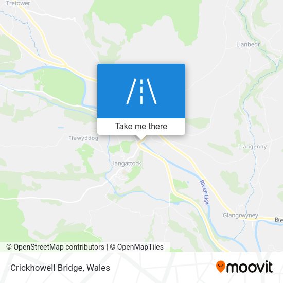 Crickhowell Bridge map