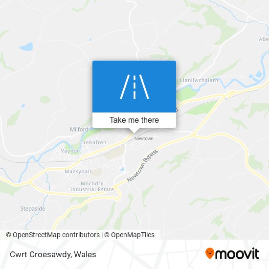 Cwrt Croesawdy map