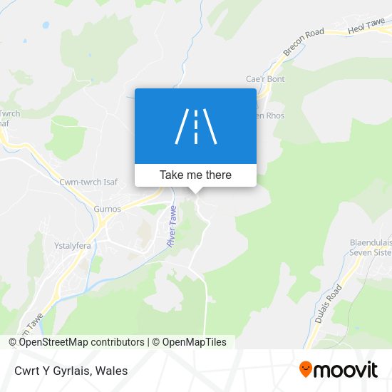 Cwrt Y Gyrlais map