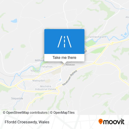 Ffordd Croesawdy map