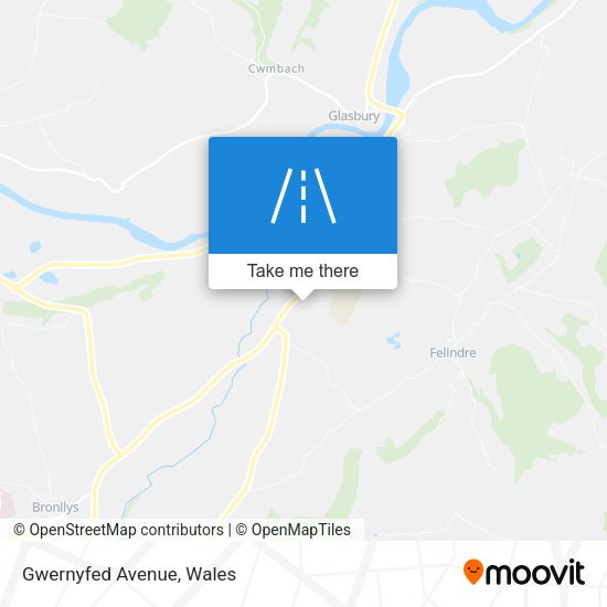 Gwernyfed Avenue map