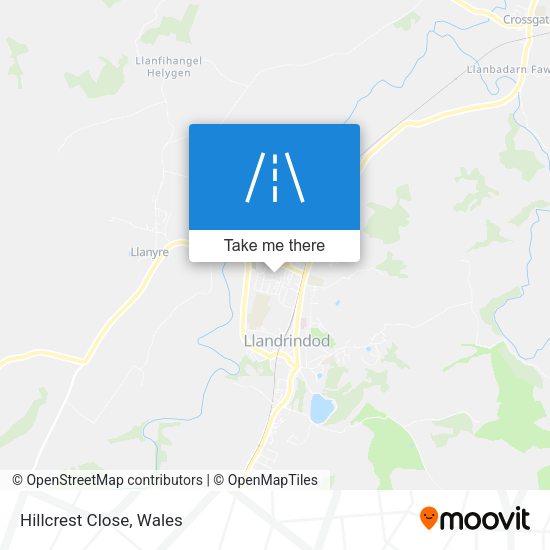 Hillcrest Close map