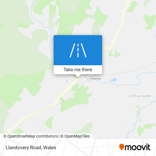 Llandovery Road map