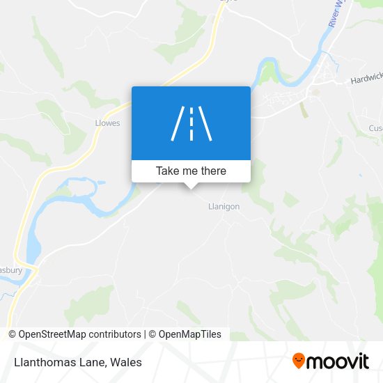 Llanthomas Lane map