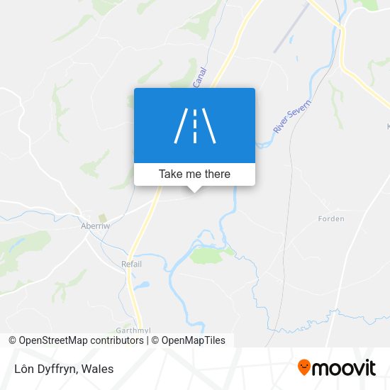 Lôn Dyffryn map