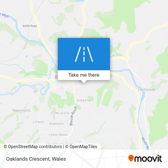 Oaklands Crescent map
