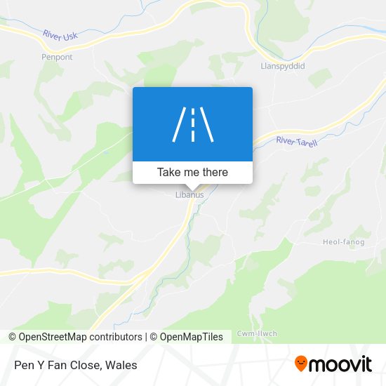 Pen Y Fan Close map