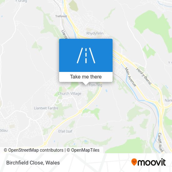 Birchfield Close map