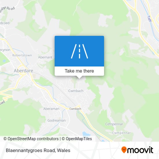 Blaennantygroes Road map