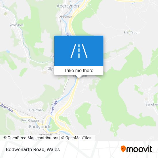Bodwenarth Road map