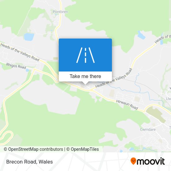 Brecon Road map