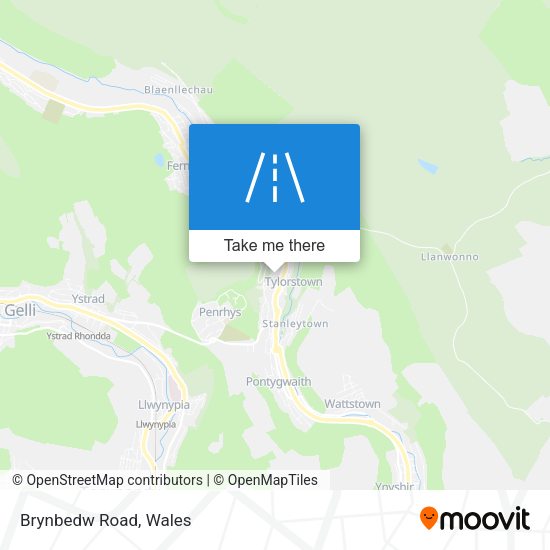 Brynbedw Road map