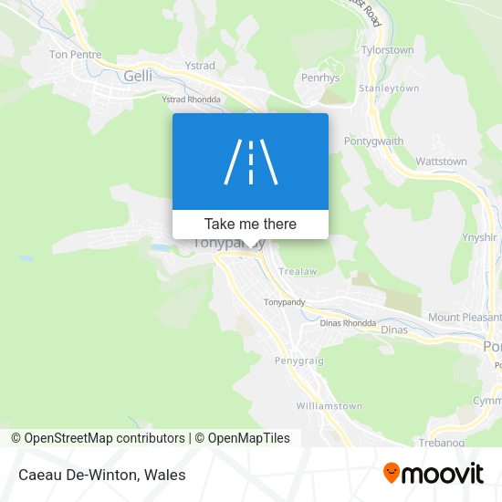 Caeau De-Winton map