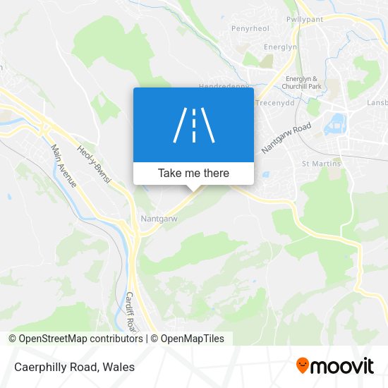 Caerphilly Road map
