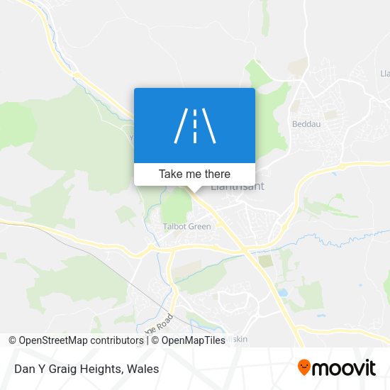 Dan Y Graig Heights map