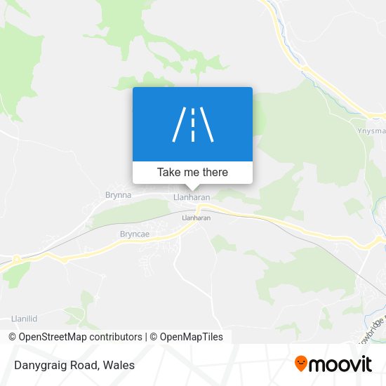 Danygraig Road map