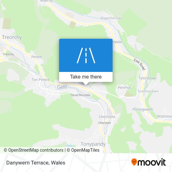 Danywern Terrace map