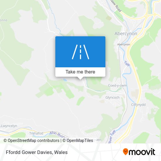 Ffordd Gower Davies map
