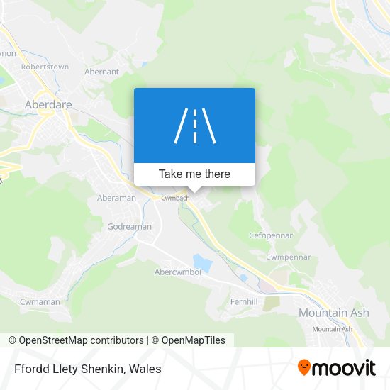 Ffordd Llety Shenkin map